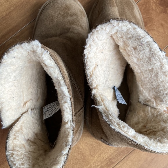 👠BOGO FREE👠BEAR PAWS💫 Girls Tan Slip-On Ugg Style Boots - Picture 4 of 11